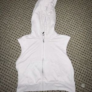 H&M sleeveless zip up hoodie